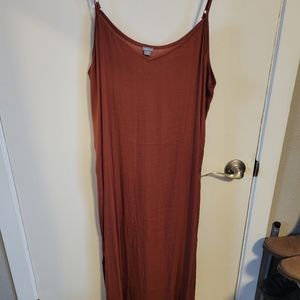 Satin boho Aerie midi dress